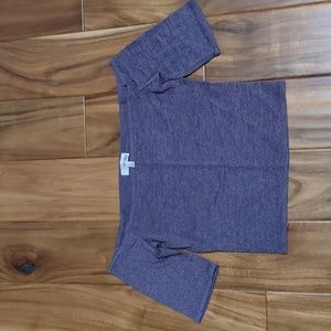 Wilfred free cropped off the shoulder top. Size small. Purple.
